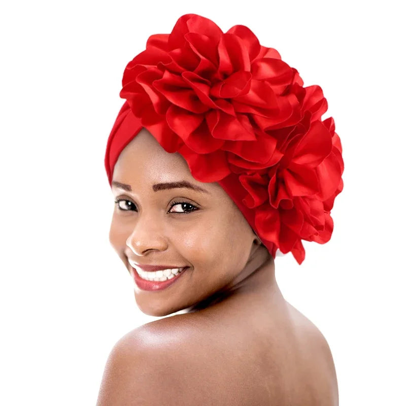 Women's Muslim Hijab Cap Flower Turban Bonnet – 11 Colors Hijab Turban Cap Richie's