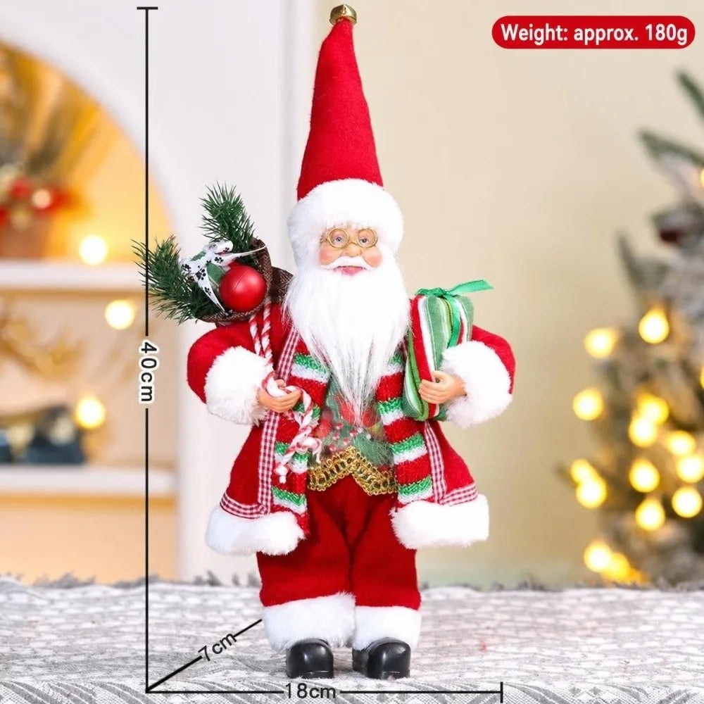 Christmas Santa Claus Standing Figurine – Mantel Shelf Décor Christmas Figurine Richie's