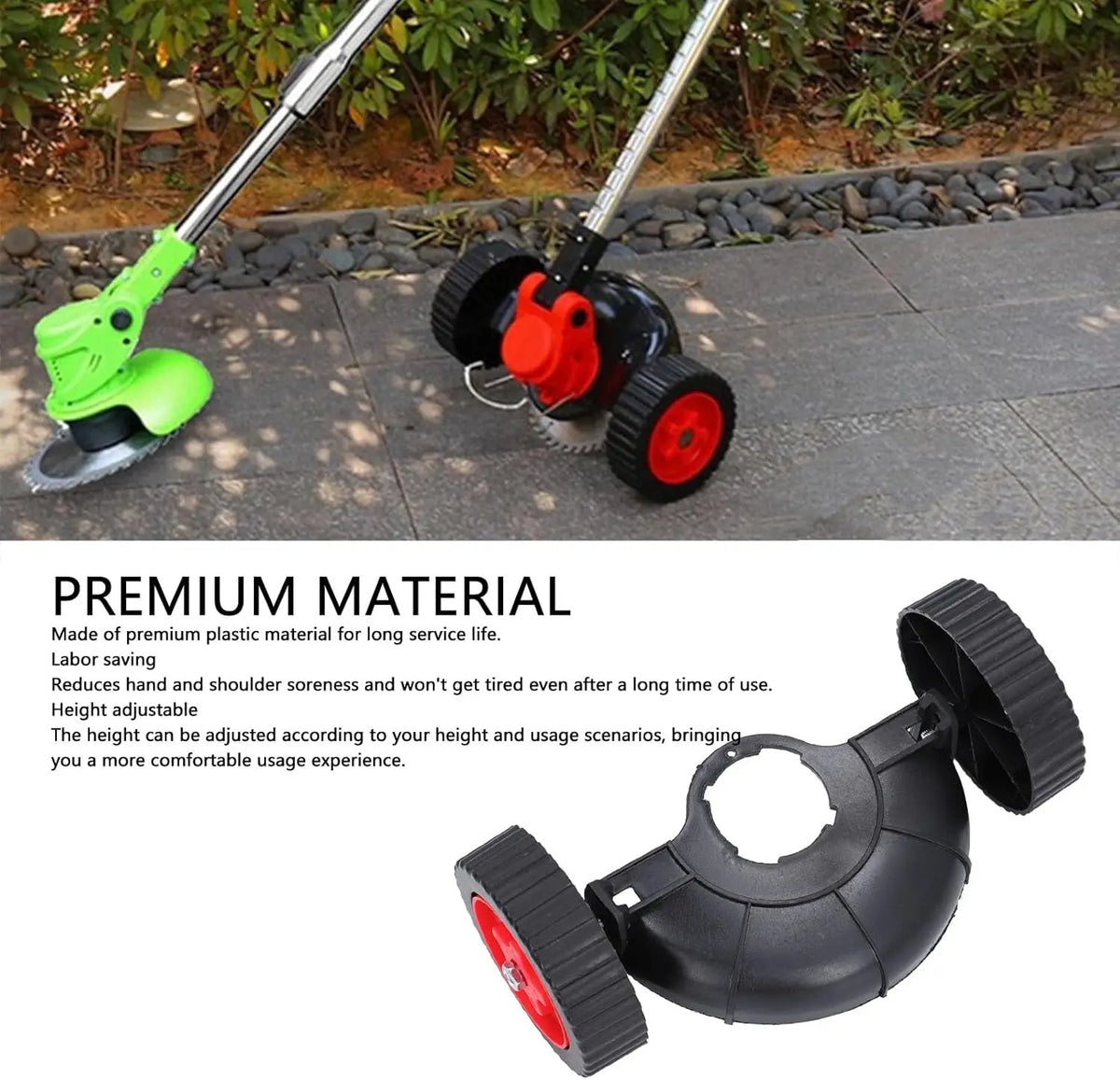 Adjustable String Trimmer Support Wheel Grass Cutter Attachment Trimmer Wheel Attachment Richie's
