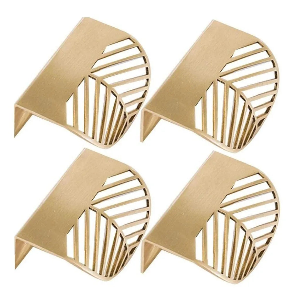 4pcs Gold Leaf Cabinet Pulls – Zinc Alloy Drawer Knobs Cabinet Drawer Pulls Richie's Beige