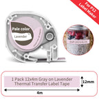 12mm Label Tape for Phomemo P12 & Dymo LetraTag – 4m Label Maker Tape Richie's Q5-MQV37