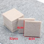 Felt Chair Leg Pads 5mm Self-Adhesive Floor Scratch Protectors Furniture Leg Pads Richie's Grey Square 4cm32pcs