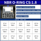 NBR Silicone FKM O-Ring Repair Kit – 1.8mm & 2.65mm Gasket Set O-Ring Repair Kit Richie's 83-NB-BW125M