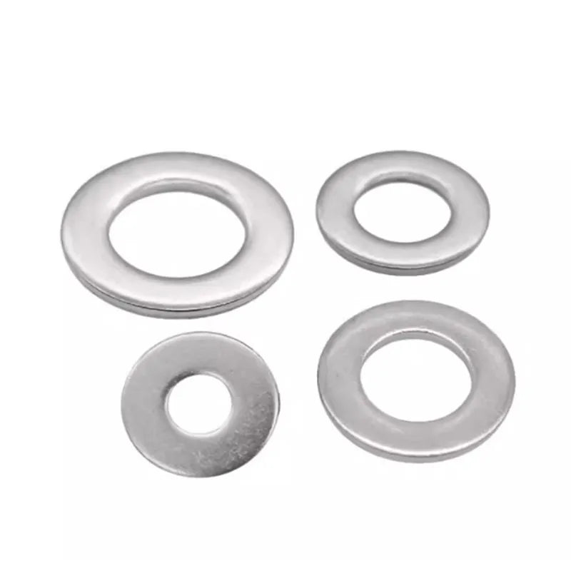 GB97 A2 304 Stainless Steel Flat Washers M1.6–M24 | 1/50/100pcs Stainless Steel Washers Richie's