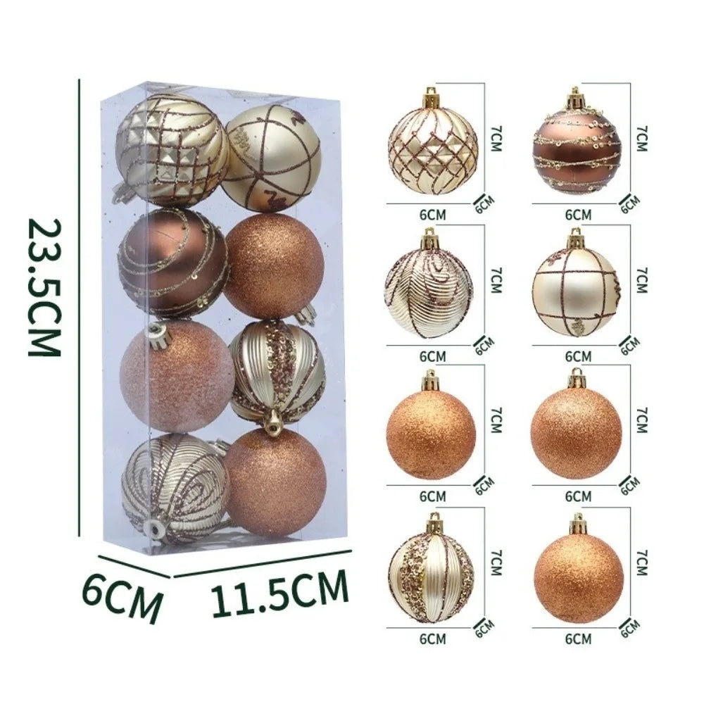 8-Pack 6cm Electroplated Plastic Christmas Ball Ornaments Christmas Tree Ornaments Richie's 2