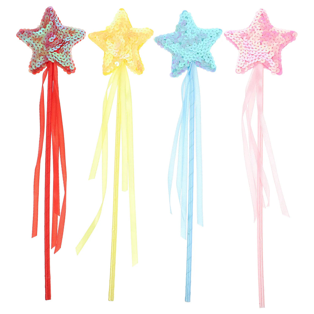 4pcs Star Fairy Wands for Girls – Birthday Party Accessories Fairy Wand Set Richie's