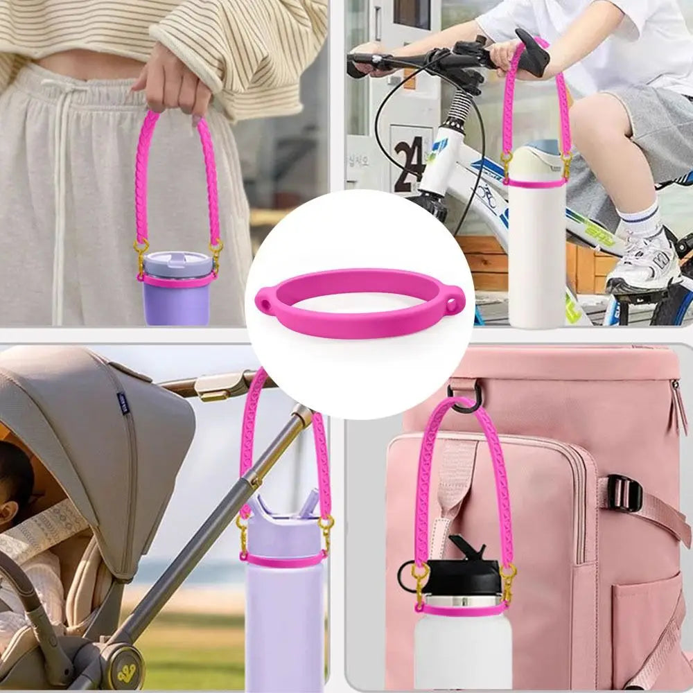 Silicone Drawstring Ring Bottle Sleeve & Cup Handle Strap Bottle Sleeve Strap Richie's