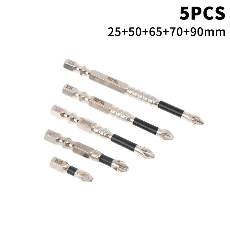 PH2 Impact Driver Bit Set | Magnetic Non-Slip 25–150mm K5 Steel Impact Driver Bit Set Richie's A4