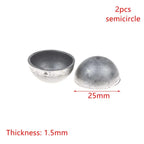 2Pcs Hollow Iron Half Ball Hemispheres Welding Decor 17–60mm Decorative Metal Dome Richie's 25mm