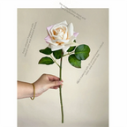 Multicolor Artificial Rose Single Stem – Real Touch Faux Flower Artificial Flower Richie's