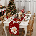 Christmas Table Runner Santa Snowman Elk Holiday Décor 120x33cm Christmas Table Runner Richie's