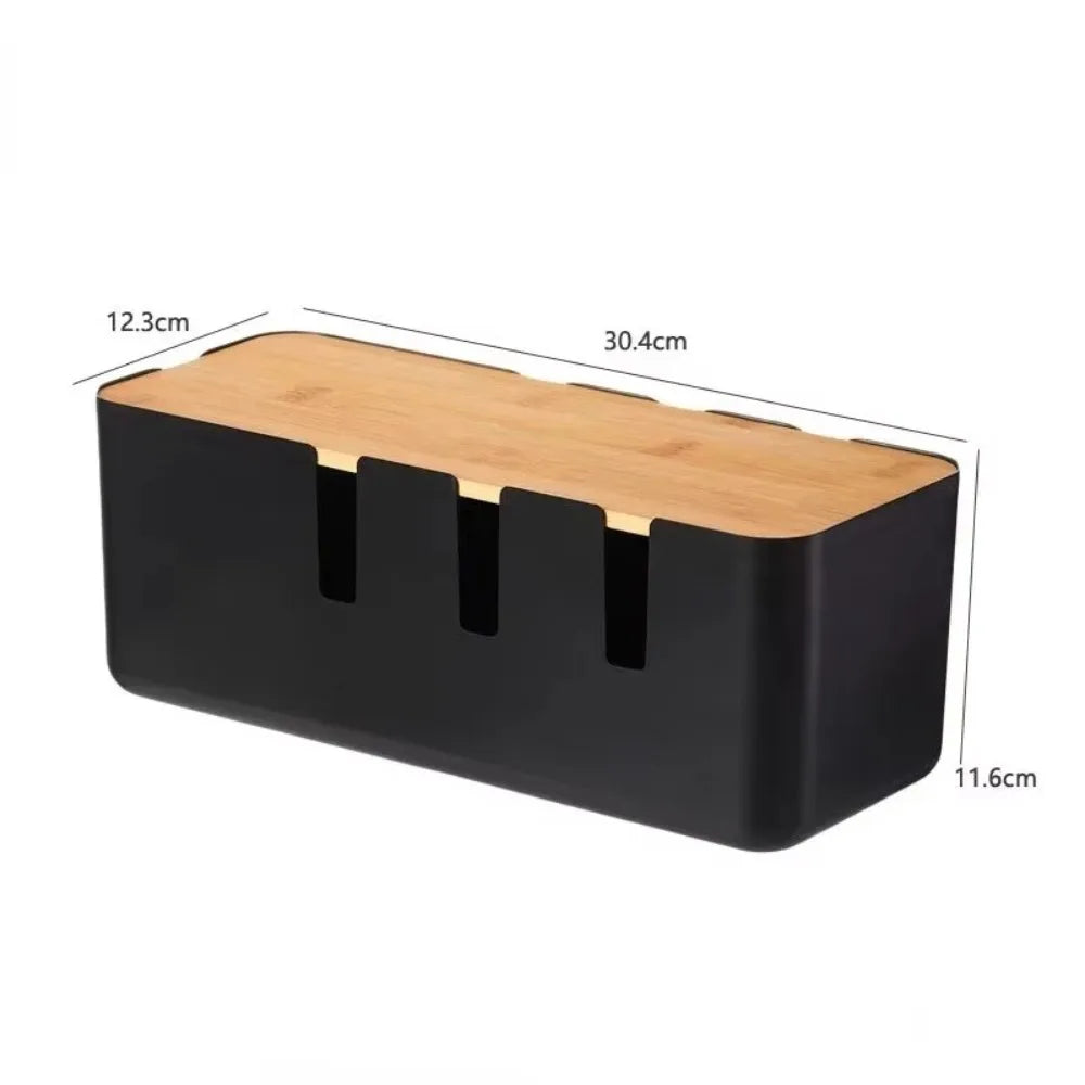 Cable Management Box Power Strip & Wire Organizer Cable Management Box Richie's Seven holes black