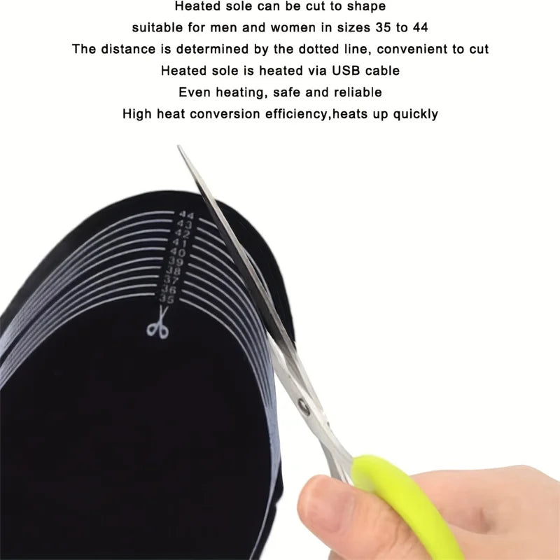 USB Heated Shoe Insoles – Croppable Winter Foot Warmers Heated Shoe Insoles Richie's