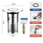 Stainless Steel Pop-Up Floor Drain Filter & Hair Catcher Drain Filter Stopper Richie's silver