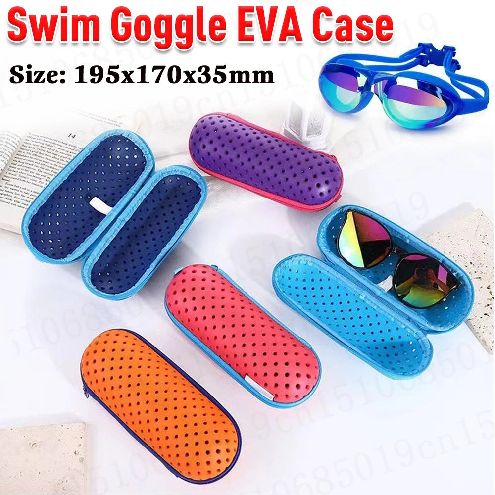EVA Swim Goggle Case with Clip & Drain Holes | APWIKOGER Swim Goggle Case Richie's