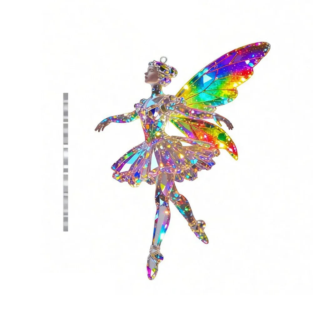 2D Acrylic Ballerina Angel Christmas Hanging Pendant Ornament Christmas Ornament Richie's 3