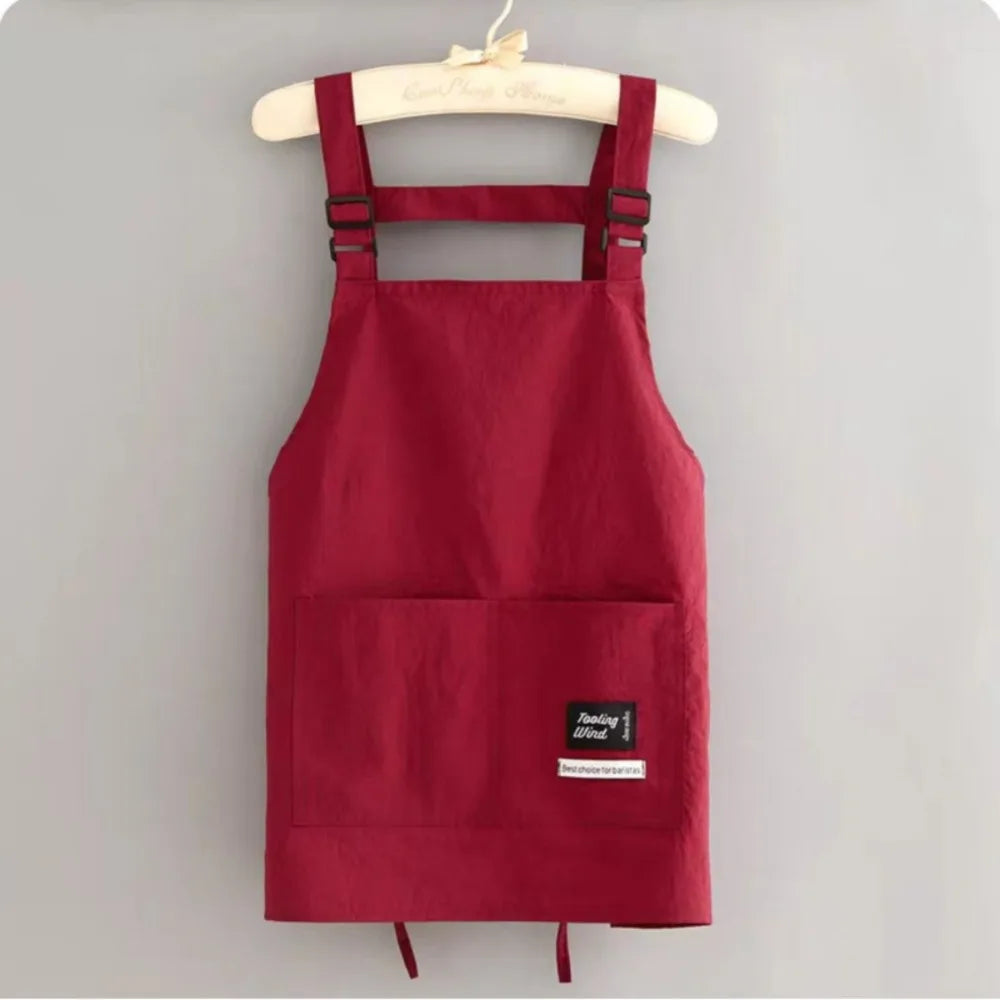 Professional Barber Apron – Waterproof Canvas Work Apron Work Apron Richie's Red-Short