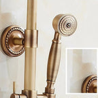 Antique Brass Wall-Mounted Bathtub Shower Faucet Mixer Set Shower Faucet Set Richie's