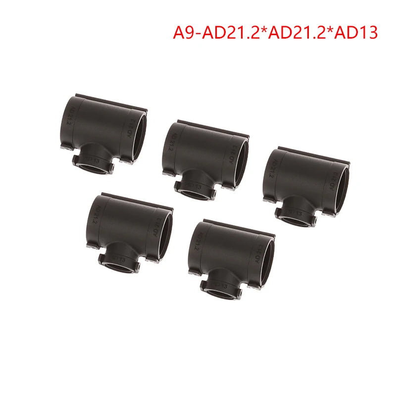 5Pcs T/Y-Shape Three-Way Corrugated Hose Wiring Connector Wiring Harness Connector Richie's A9