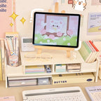 Multi-Layer Desktop Organizer with Tablet Holder & Drawers Desktop Organizer Richie's