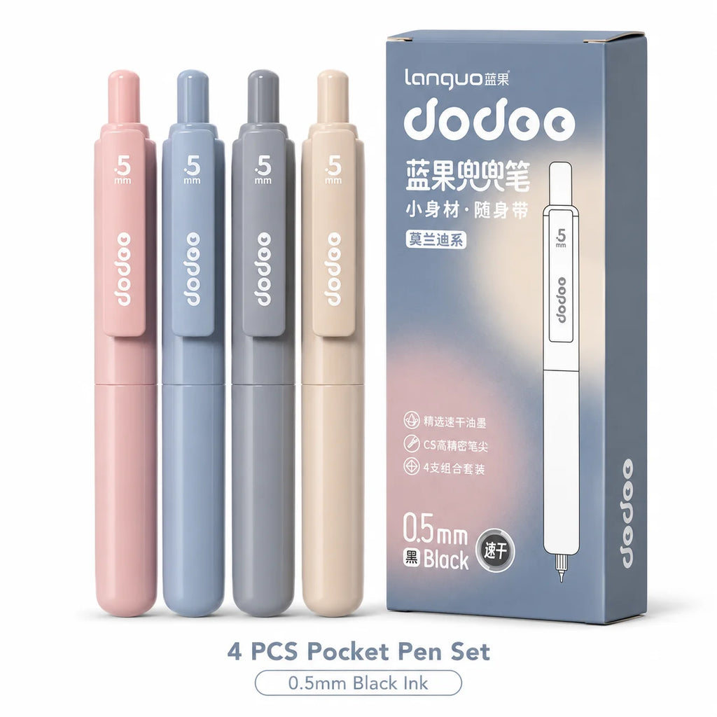 Morandi Mini Ballpoint Pens 0.5mm Fine Tip 4-Pack Ballpoint Pen Set Richie's
