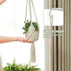 Boho Macrame Plant Hanger Cotton Rope Woven Hanging Basket Macrame Plant Hanger Richie's