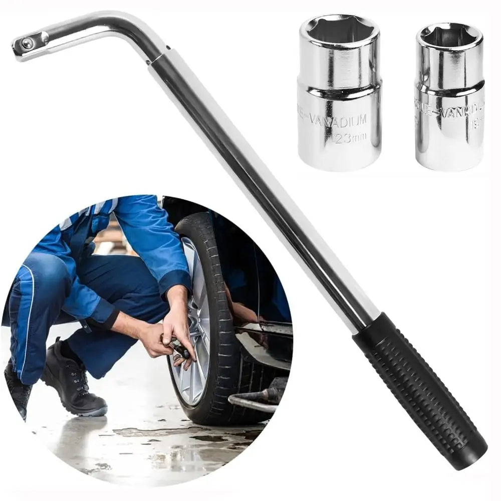 Telescoping Lug Wrench 17/19/21/23mm with Sockets | Car Wheel Telescoping Lug Wrench Richie's