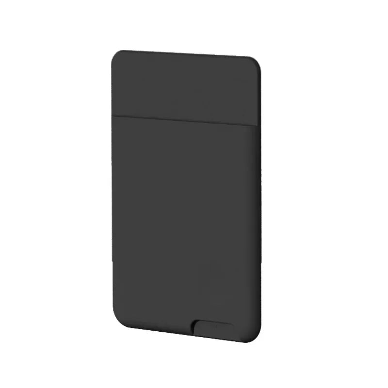 Silicone Stick-On Phone Card Holder Wallet – Self-Adhesive Pocket Phone Card Wallet Richie's Black