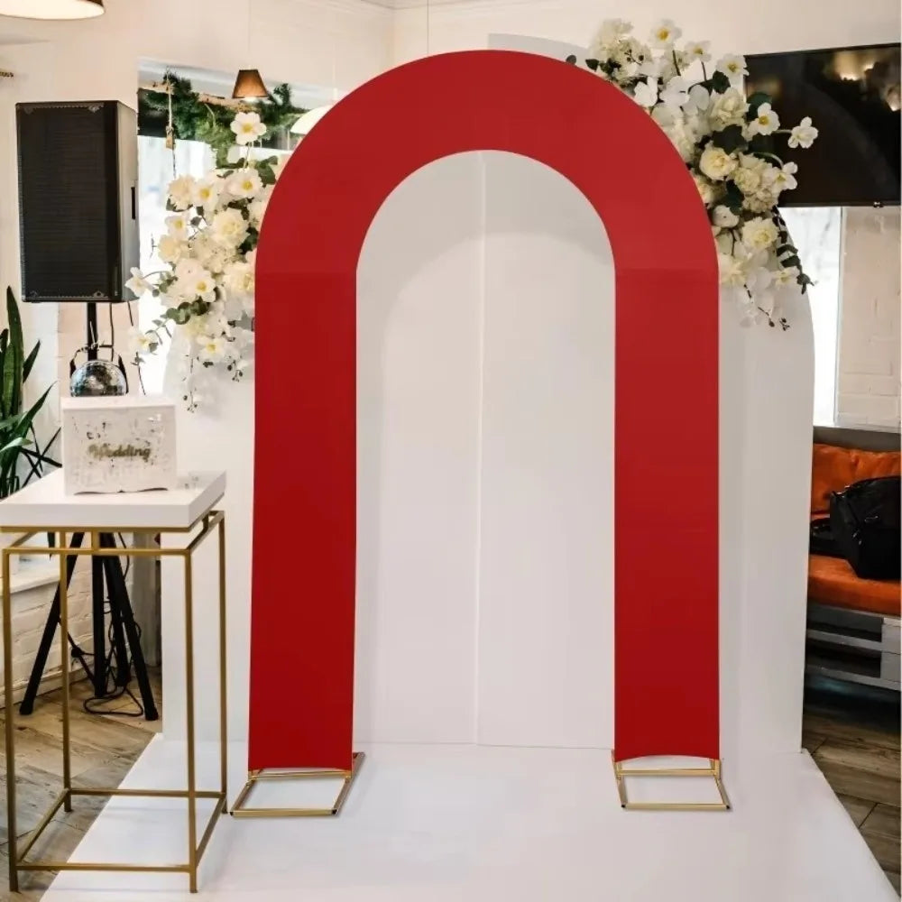 Stretchy U-Shaped Arch Backdrop Cover – Wedding Party Decor Arch Backdrop Cover Richie's Red 7 FT-2.2m-