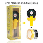 Handheld 3D Embossing Label Maker Manual Typewriter + 2 Tape Rolls Embossing Label Maker Richie's Yellow Label Maker 9mm