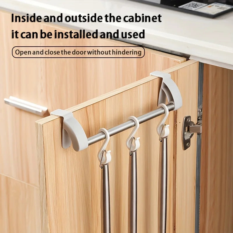 Stainless Steel Over-Door Towel Rack Bar Holder – Bathroom Over-Door Towel Rack Richie's