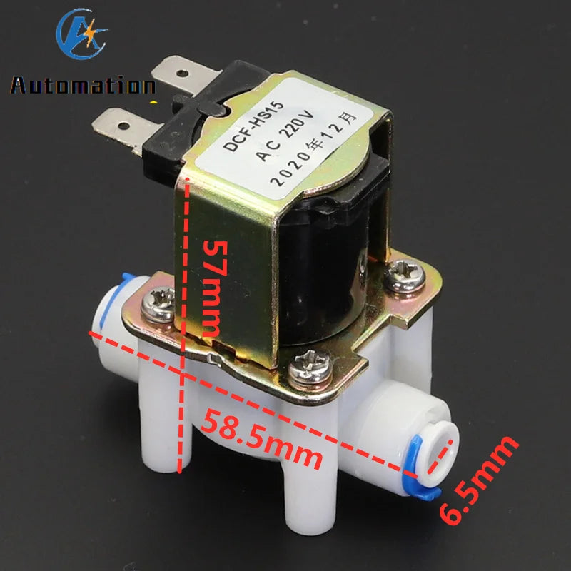 Solenoid Valve RO Water Purifier DC 12V 24V AC 220V 1/4" N/C N/O Solenoid Water Valve Richie's