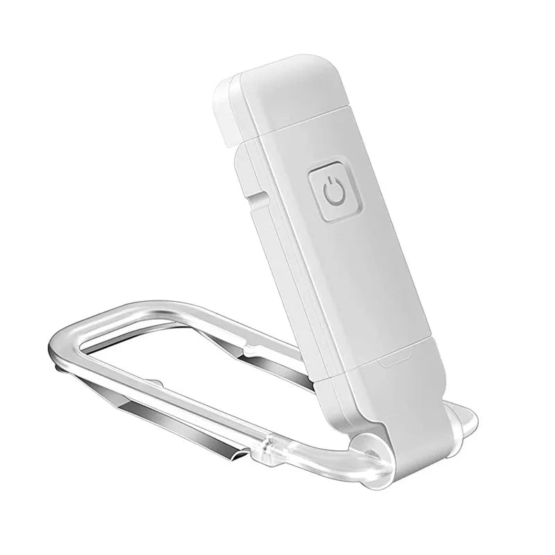 KEBINCPLED LED Clip-On Book Light USB Rechargeable 200mAh LED Book Light Richie's White