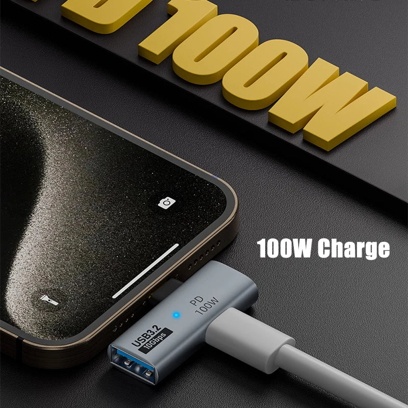 USB-C OTG Hub 10Gbps 100W PD 1-in-2 Adapter for MacBook USB-C Hub Adapter Richie's