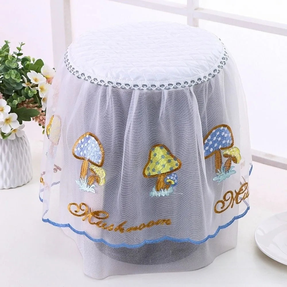 Pastoral Lace Embroidery Dust Cover for Air Fryer & Rice Cooker Appliance Dust Cover Richie's Mushroom-2