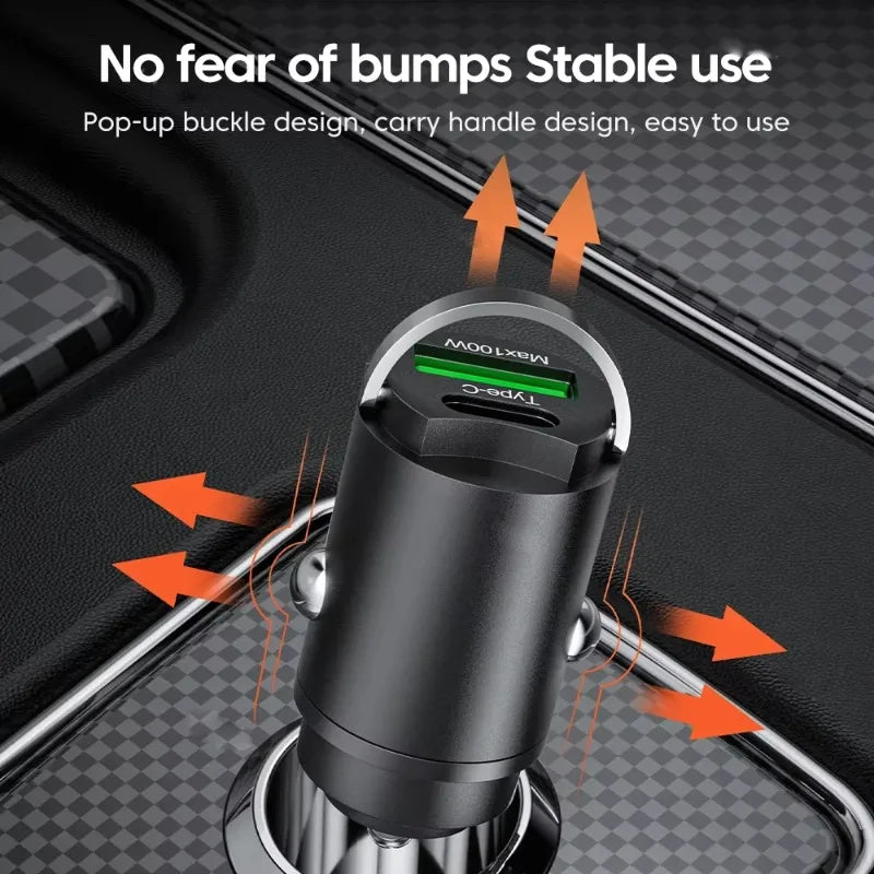 Mini USB-C Car Charger 20W Fast Charging – iPhone & Samsung USB-C Car Charger Richie's
