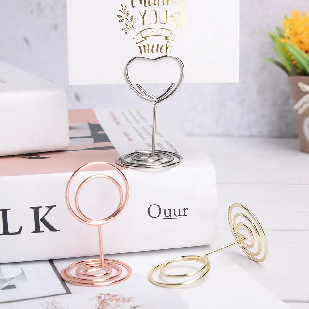 Rose Gold Metal Photo Clip Place Card & Table Number Stand Place Card Holder Richie's