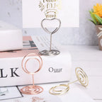 Rose Gold Metal Photo Clip Place Card & Table Number Stand Place Card Holder Richie's