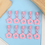 6-Color Flower Zipper Pulls for #3 Nylon Zippers – 10 Pcs Sewing Zipper Pulls Richie's Pink