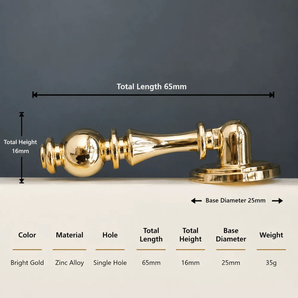 Vintage Zinc Alloy Drop Cabinet Pull Handle – European Style Cabinet Pull Handle Richie's Yellow Gold