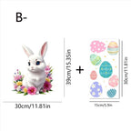Easter Rabbit Flower Wall Stickers – Removable PVC Decals Wall Stickers Richie's B2