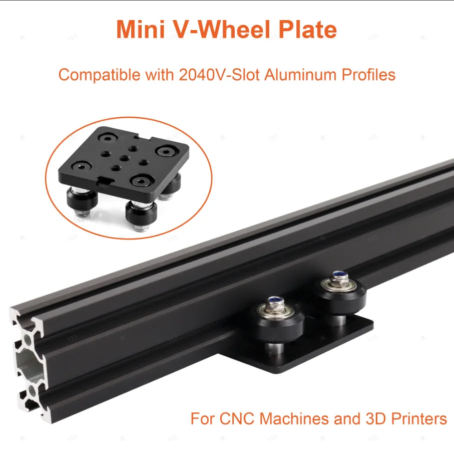 V-Slot 2040 Black Anodized Aluminum Extrusion 100–800mm Rail Aluminum Extrusion Profile Richie's 550mm