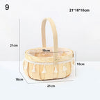 Mini Handwoven Dollhouse Wicker Basket – DIY Flower Basket Miniature Wicker Basket Richie's 9