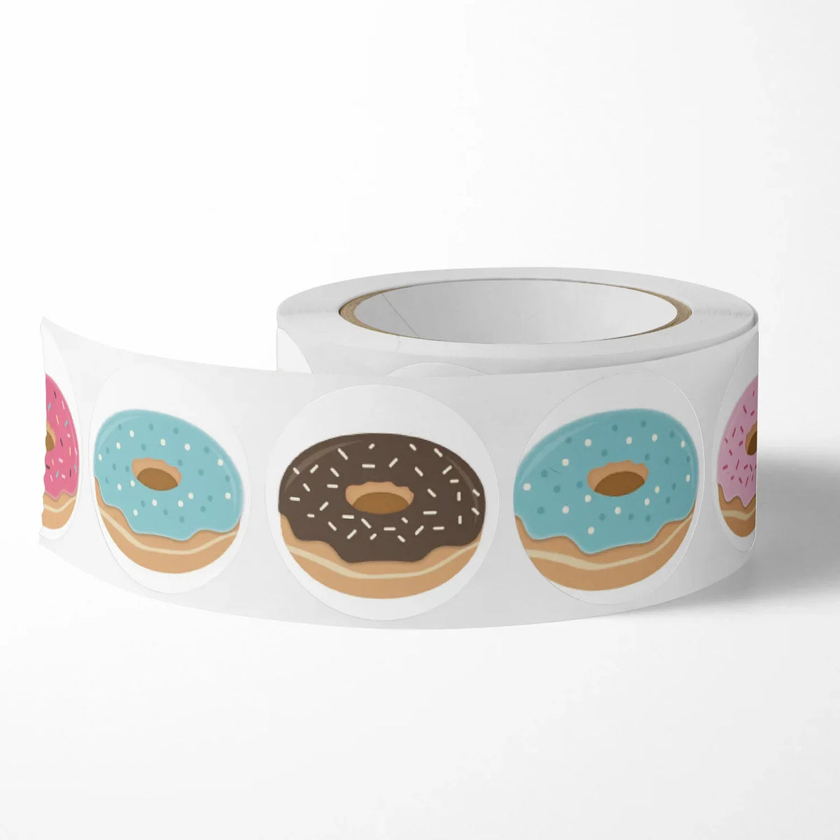 500 Pcs Donut Stickers Roll – DIY Labels & Envelope Seals Decorative Sticker Roll Richie's
