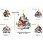 Acrylic Snow House Christmas Tree Hanging Ornaments Christmas Ornaments Richie's