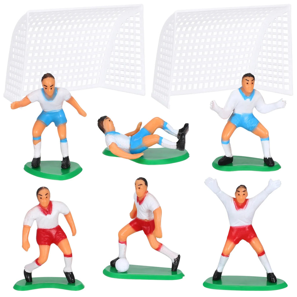 8-Piece Football Cake Topper Set – Soccer Players & Goals Cake Topper Set Richie's