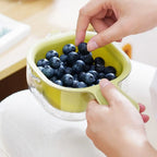 Double-Layer Drain Basket Vegetable Wash Bowl with Handle Kitchen Drain Basket Richie's