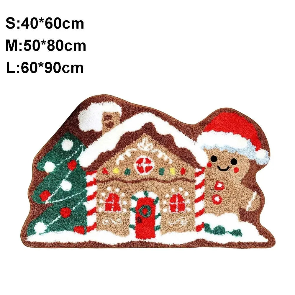 Santa Claus Christmas Door Mat – Non-Slip Plush Holiday Rug Holiday Floor Mat Richie's