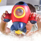 Rotating Rocket Spray Bath Toy Handheld Showerhead for Kids Kids Bath Toy Richie's Red