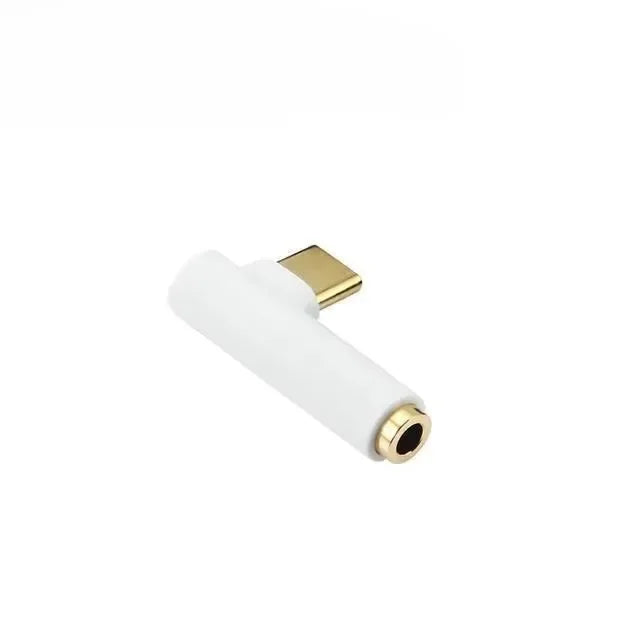 USB-C to 3.5mm Audio Adapter Dongle | Alloy AUX Converter Audio Adapter Dongle Richie's Elbow White